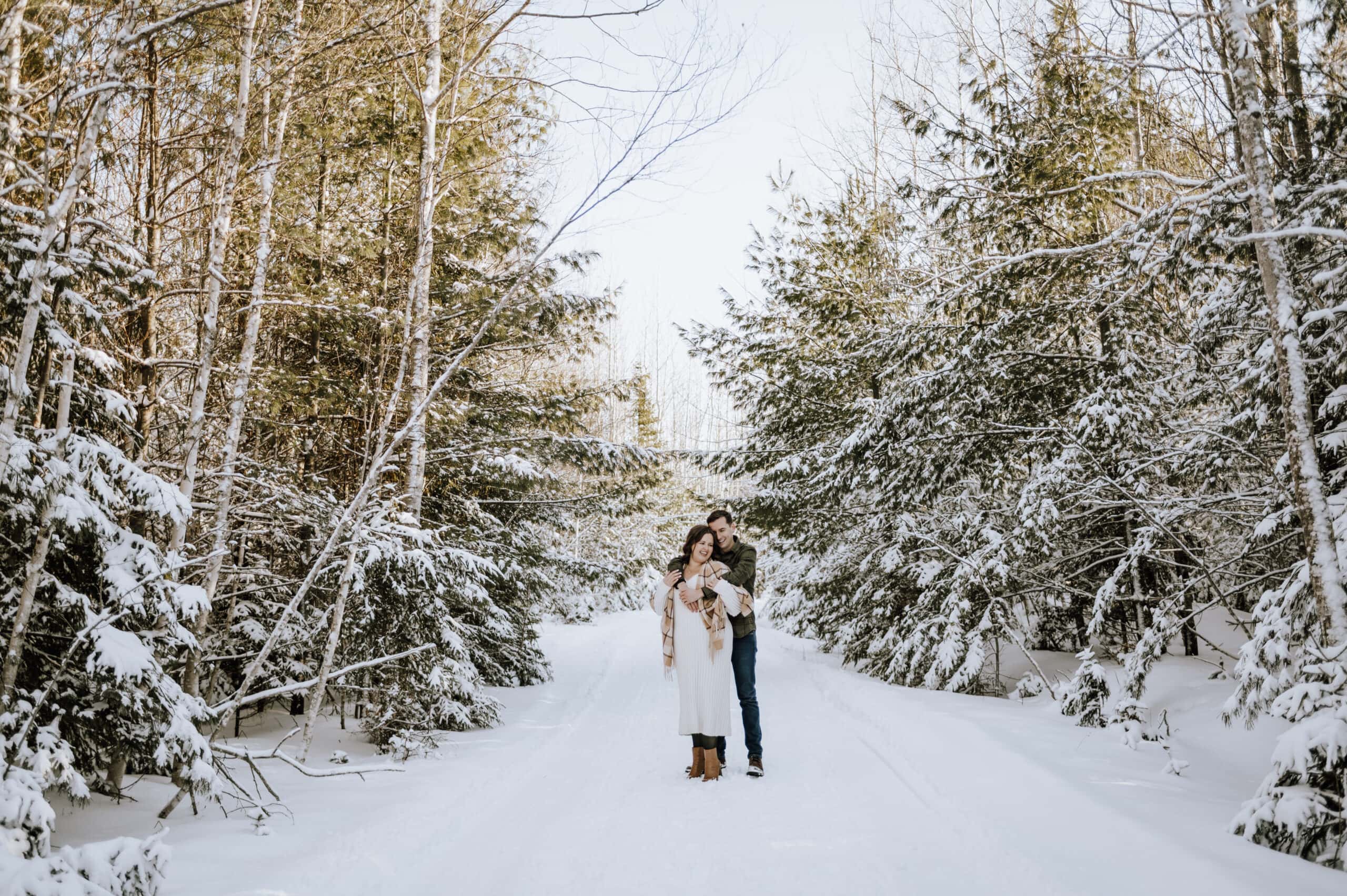 New Brunswick winter engagement photoshoot - Michaela Bell Photography